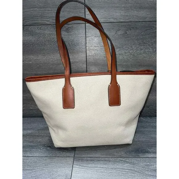 Dooney & Bourke Pebble Leather Small Tote Bone bag A625201 - Picture 2 of 6